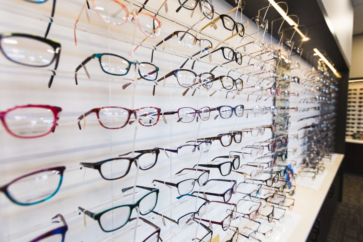 Royal Oak Optometry eyeglass frame selection display